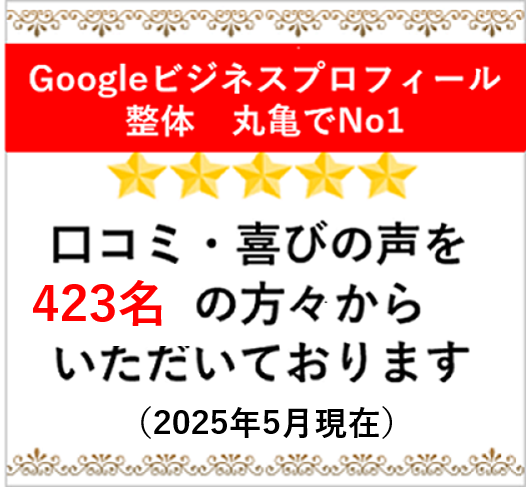 Googleビジネスプロフィール 整体 丸亀で口コミ№1です